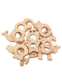 1入組山毛櫸木DIY手工藝材料，裝飾配件 - 米色 - 查看 11