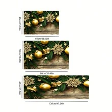 1 pièce Tapis de sol antidérapant absorbant l'eau pour salle de bain et cuisine avec motif de Père Noël en velours cristal