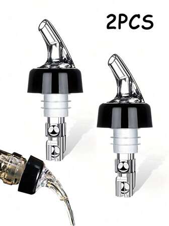 1/2 件自动量瓶倒酒器、快速烈酒量瓶倒酒器、饮料葡萄酒鸡尾酒分配器、西式葡萄酒嘴、葡萄酒倒酒器、家庭酒吧用品、圣诞节万圣节派对用品、家庭酒吧工具、1 盎司/30 毫升、情人节礼物、户外、露营、万圣节礼物