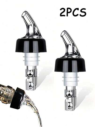 1/2pcs Automatic Measured Bottle Pourers, Quick Shot Spirit Measure Pourers, Drinks Wine Cocktail Dispensers, Western Wine Spout, Wine Pourer, Home Bar Supplies, Christmas Halloween Party Supplies, Home Bar Tools, 1oz/30ml, Valentine's Day Gift, For Outdoor, Camping, Halloween Gifts