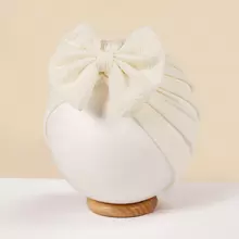 3pcs Baby & Kids' Soft, Breathable, Jacquard Striped, Cute Bow-Knot, Stretchy Beanie Hat Love Valentine