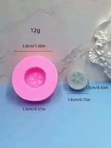 1pc Tire Shaped Silicone Mold For Cake Decorating, Baking, Fondant, Chocolate, Pudding Making - Pink - View 2