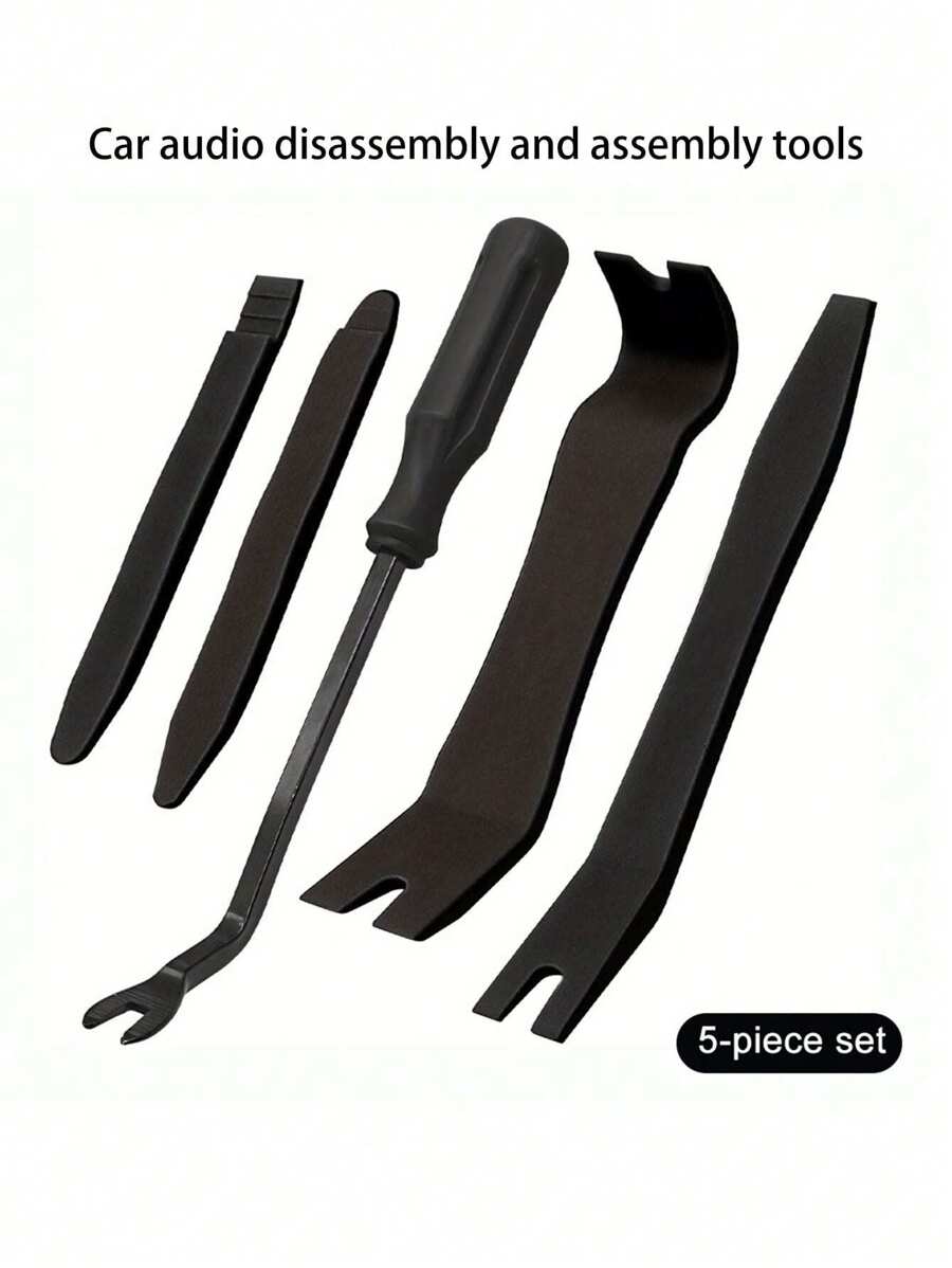 汽車音響拆裝工具維修工具內裝改裝用品音響門板安裝拆卸小搖桿 - 黑色 - 查看 1
