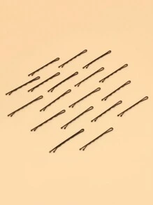 100 件/盒基本款波浪发夹带卡头，经典时尚黑色发夹，适合日常使用