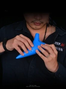 1件「森林語調」12孔雪中焦點古典陶烤雅集藏品,高音c陶瓷陶烤,由ocarinawind樂器店老闆強烈推薦,音樂禮品的選擇 - 藍色 - 查看 1