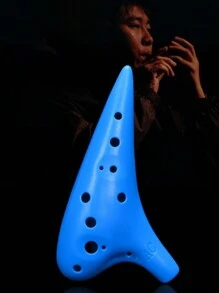 1件「森林語調」12孔雪中焦點古典陶烤雅集藏品,高音c陶瓷陶烤,由ocarinawind樂器店老闆強烈推薦,音樂禮品的選擇 - 藍色 - 查看 3