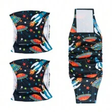 2 件装公狗可洗腹带，适用于公狗，2 件装高吸收性公狗尿布和延长器，可重复使用公狗腹带，适用于中型犬 - 彩色 - 查看 6