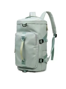 女士旅行背包,大容量隨身背包,17英寸筆記本電腦背包,防水背包,徒步旅行背包,休閒旅行袋,健身袋,大背包,過夜包,運動、學校、假日通用 - 綠色 - 查看 1