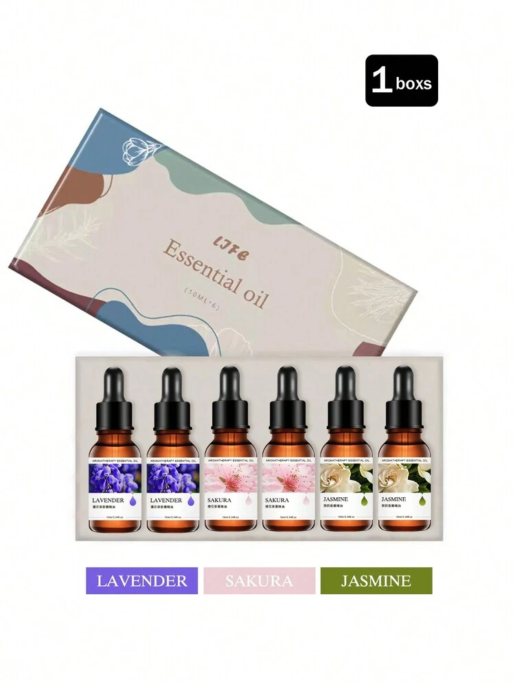 アロマセラピーエッセンシャルオイル6本セット - ラベンダー×2