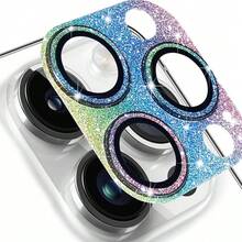 Camera Lens Protector, Compatible with iPhone 15 Pro & 15 Pro Max  Bling Lens Cover 3D Rhinestone Diamond 9H Tempered Glass Camera Cover Anti Scratch Shockproof Lens Screen Full Protective Cover -Colorful - Multicolor - View 1