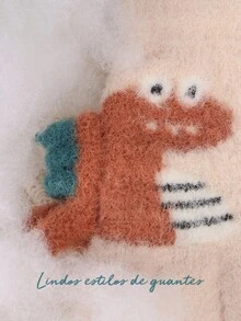 12 Pairs Of Adorable Dinosaur Gloves For Kids, Warm And Comfortable, Wholesale - Multicolor - View 7