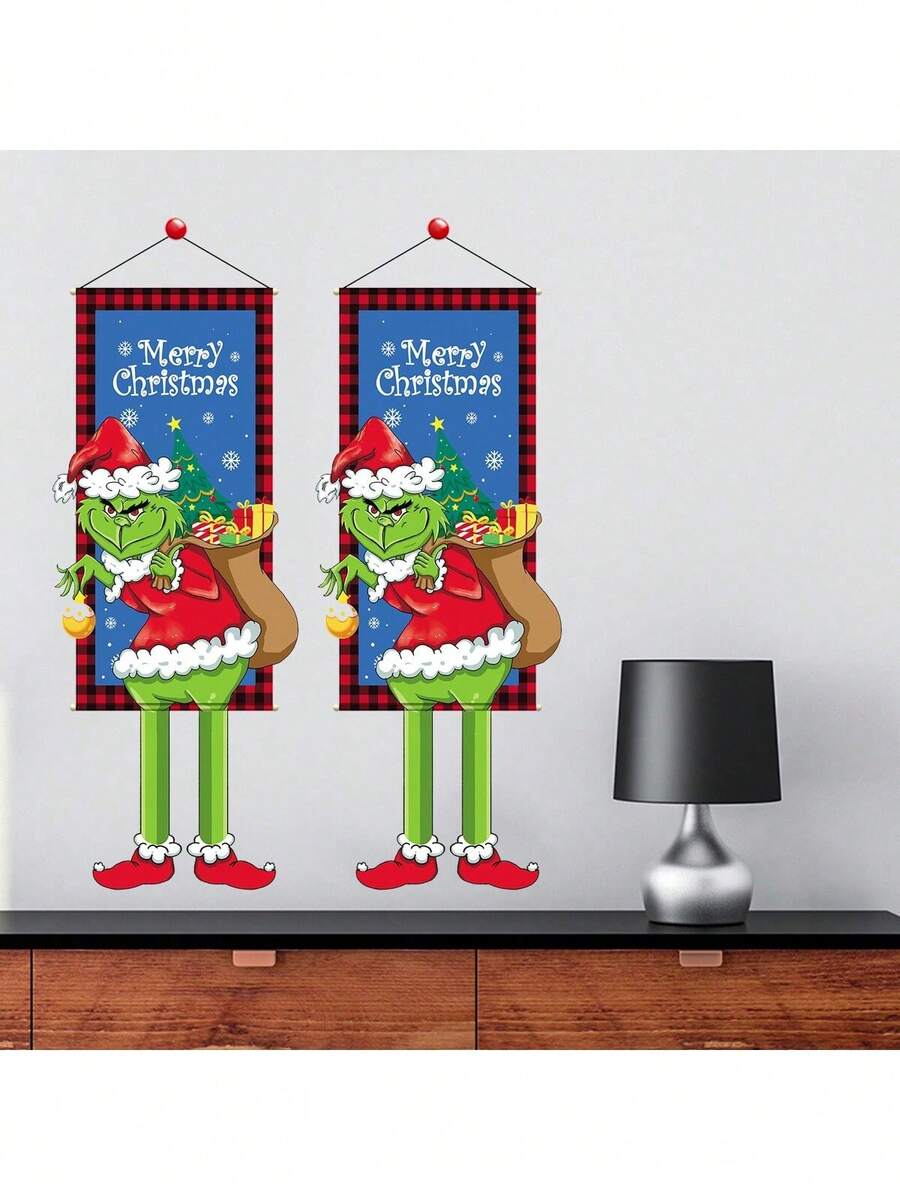 Neeyer Green haired monster hanging flag, door banner hanging curtain . - 01# - 查看 1