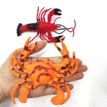 2入組逼真的pvc龍蝦和螃蟹海洋動物模型 - 彩色 - 查看 2