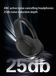 ANC 主动降噪混合主动降噪耳机全耳式降噪无线耳机高清高分辨率音频立体声多功能记忆泡沫耳罩可折叠便携式耳机旅行/家庭/音乐/游戏低延迟高保真立体声遥控 P3965 带麦克风 - 黑色 - 查看 5