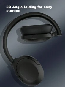 ANC 主动降噪混合主动降噪耳机全耳式降噪无线耳机高清高分辨率音频立体声多功能记忆泡沫耳罩可折叠便携式耳机旅行/家庭/音乐/游戏低延迟高保真立体声遥控 P3965 带麦克风 - 黑色 - 查看 3