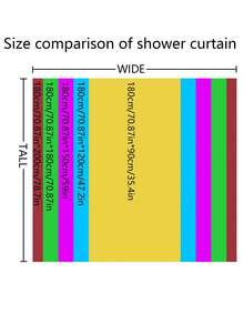 1pc Cartoon Plant Digital Printed Shower Curtain - Multicolor - View 10