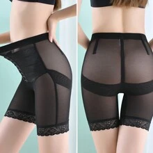 女士高腰控腹內衣,塑身與產後恢復,並具有提臀效果的塑身腰封復古束腰器 - 黑色 - 查看 5