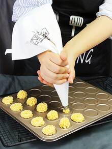 1 件可重複使用的糕點裱花袋蛋糕裝飾工具烘焙餅乾裱花袋廚房配件烘焙用具糕點袋糖衣軟糖蛋糕奶油袋用於裝飾糕點蛋糕烘焙工具- 防水防油可擠壓用於奶油奶油餅乾和沙拉醬蛋糕甜點甜點裱花袋 - 白色 - 查看 4