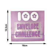 100 Miếng Tiết kiệm Thử thách Phong thư Bộ , Cá nhân hóa Phong bì Phong cách Tím Tiền mặt Hộp đựng - Màu tím - Xem 6