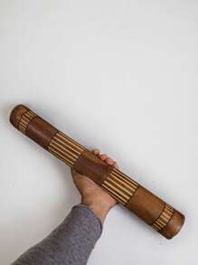 Palo de Lluvia Instrumento Musical Percusión Sonido de Lluvia Música Relajante 40 cm Artesanal - Marrón - Ver 2