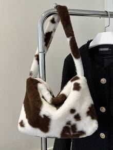 毛绒单肩包，冬季时尚女士包