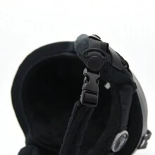 Vera Chiu 滑雪头盔，滑雪头饰，滑板运动头盔，滑雪装备，男女专业滑雪头盔，保暖防撞滑雪头盔，单板滑雪头盔 - 黑色 - 查看 5