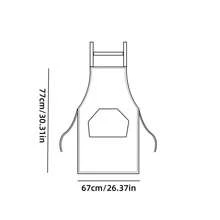 1pc Fashionable Green Flower Pattern Apron, Breathable Canvas Anti-Oil And Abrasion Resistant Apron For Daily Use - Green - View 2