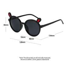 1pc Children's Round Plastic Frame Fashion Glasses Suitable For Daily Use - Champagne - View 2