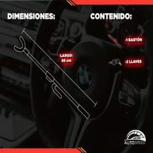 Candado Baston Seguro Volante Anti Robo Cand-27 Bsp - Rojo - Ver 5