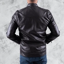 Men Faux Fur Coats - Coffee Brown - View 3