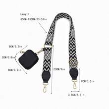 Set Of 1 Adjustable Shoulder Strap With 1 Coin Purse Attached, Mini Crossbody Bag For Coins, Lipstick, Keys, DIY Strap Accessory
