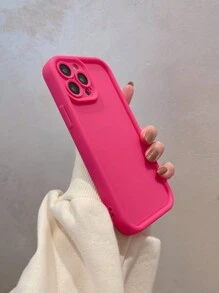 Sành điệu Chống sốc TPU mềm Ốp lưng & bao da điện thoại In Màu hồng , Tương thích với iPhone - Màu Hồng Tươi - Xem 3