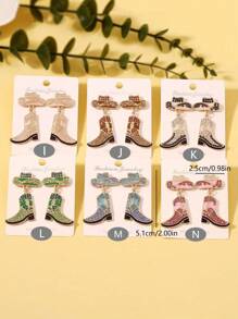 靴子耳墜 - 彩色 - 查看 2