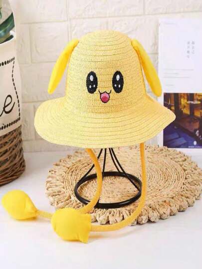 Niñas Y Niños Sombrero cubo bucket con bordado de dibujos animados orejitas se levantan con luz Mikko Sombrero Cubo Interactivo para Niñas y Niños: Con Orejitas que se Levantan y Luz, Bordado de Dibujos Animados - El Accesorio Perfecto para Jugar con Estilo y Alegría, Disponible en "