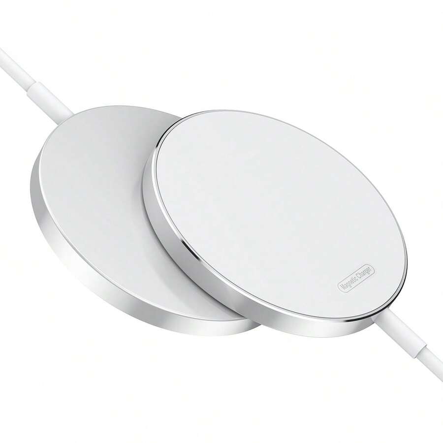 Cargador Inalámbrico Magnetico Carga Rápida Portatile 15w - Blanco - Ver 1