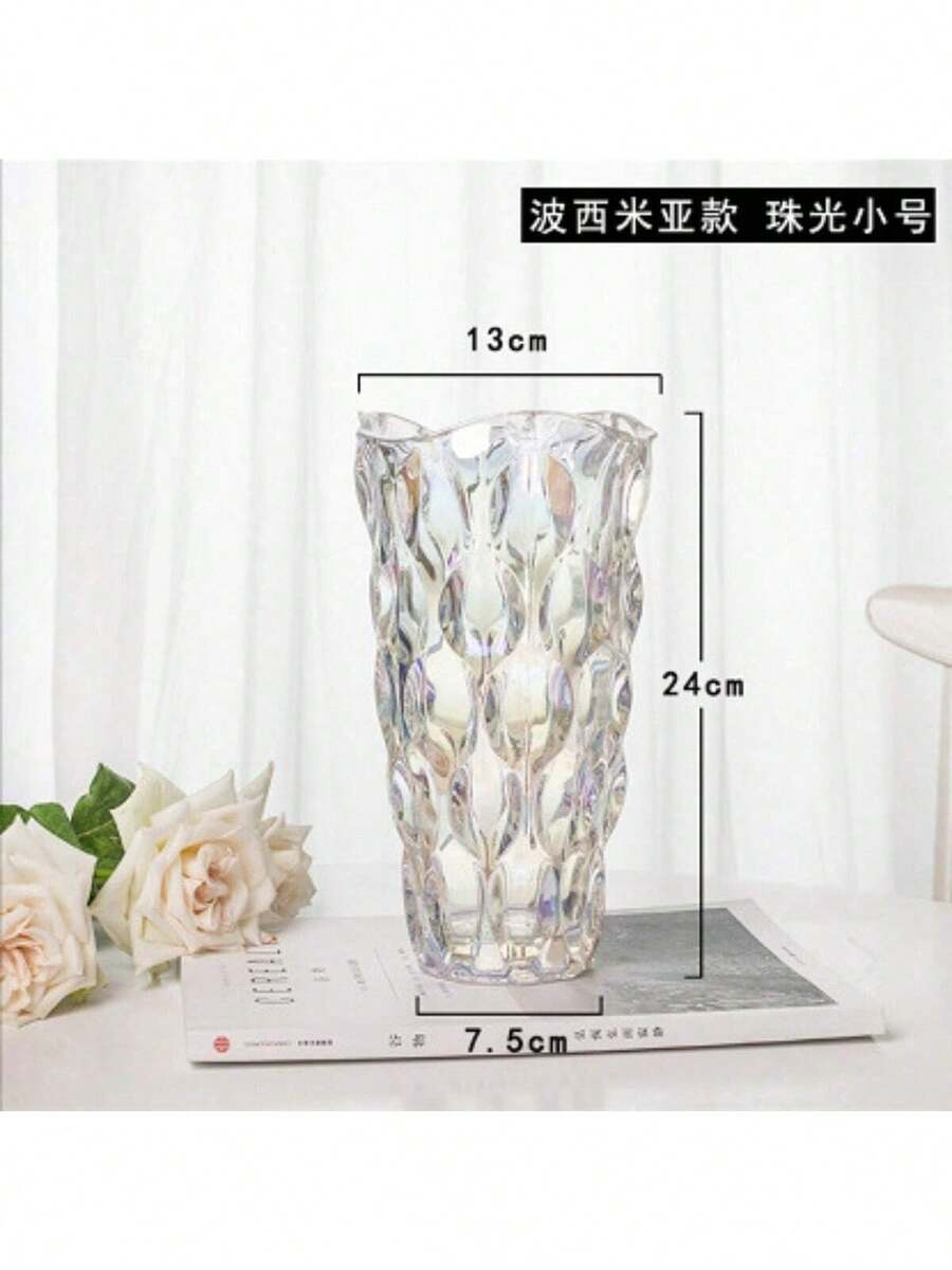 Florero De Vidrio Jarrón Cristal Decorativo Grande Moderno - Multicolor - Ver 1