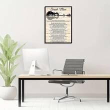 1張靈感名言海報印刷,音樂譜面壁挂畫布畫,家居牆壁裝飾圖片,適用於客廳、臥室、音樂房,無框 - 1個 - 查看 4