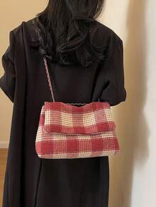 Túi đeo chéo kiểu dáng nàng tiên cá bằng vải màu khối thời trang có nắp và dung tích lớn, thích hợp cho việc đi lại hàng ngày, mua sắm, du lịch, ngày lễ, tiệc tùng và ăn tối, sắp xếp mỹ phẩm, làm quà tặng cho bạn bè, bạn gái, lễ hội, sinh nhật và thời trang cá nhân hóa, hoàn hảo để mặc dự tiệc phù hợp với Giáng sinh, túi Giáng sinh, quà tặng Giáng sinh, trang phục Giáng sinh, hoàn hảo cho váy Giáng sinh, váy cưới, váy trang trọng cho phụ nữ, váy dạ hội, váy cocktail, váy sinh nhật, túi quà Giáng sinh Giáng sinh vui vẻ - Đỏ - Xem 6