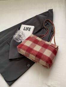 Túi đeo chéo kiểu dáng nàng tiên cá bằng vải màu khối thời trang có nắp và dung tích lớn, thích hợp cho việc đi lại hàng ngày, mua sắm, du lịch, ngày lễ, tiệc tùng và ăn tối, sắp xếp mỹ phẩm, làm quà tặng cho bạn bè, bạn gái, lễ hội, sinh nhật và thời trang cá nhân hóa, hoàn hảo để mặc dự tiệc phù hợp với Giáng sinh, túi Giáng sinh, quà tặng Giáng sinh, trang phục Giáng sinh, hoàn hảo cho váy Giáng sinh, váy cưới, váy trang trọng cho phụ nữ, váy dạ hội, váy cocktail, váy sinh nhật, túi quà Giáng sinh Giáng sinh vui vẻ - Đỏ - Xem 9