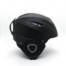 Vera Chiu 滑雪头盔，滑雪头饰，滑板运动头盔，滑雪装备，男女专业滑雪头盔，保暖防撞滑雪头盔，单板滑雪头盔 - 黑色 - 查看 2