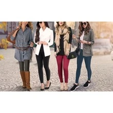 Winter Thermal Leggings For Women Solid Velvet Tights Fleece Lining Elastic Lining Legging Feet Pant - Coffee Brown - View 3