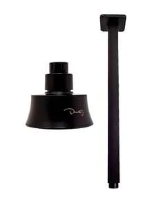 Kit Ducha Regadera Negra ABS + Brazo Cuadrado Techo Negro Mate - Negro - Ver 3