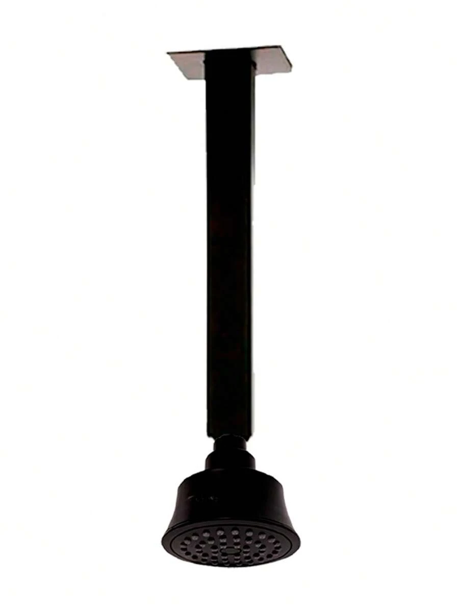 Kit Ducha Regadera Negra ABS + Brazo Cuadrado Techo Negro Mate - Negro - Ver 1