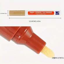 1個牆縫筆奶油色瓷磚彩繪筆:防水牆縫漆筆,瓷磚縫隙染色封口筆,適用於浴室、淋浴、廚房等地 - 彩色 - 查看 2