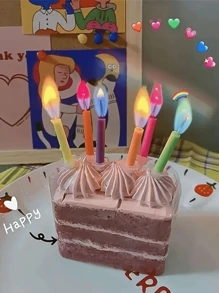 6入組多彩火焰生日蠟燭_ 生日蛋糕_yythkg - 彩色 - 查看 4