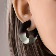 2入組6-10mm新款身體穿刺耳環珠寶,圓形白色粉紅色玻璃耳塞隧道擴張器,男女適用