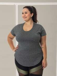 Women Tees & Tanks - Dark Grey - View 1