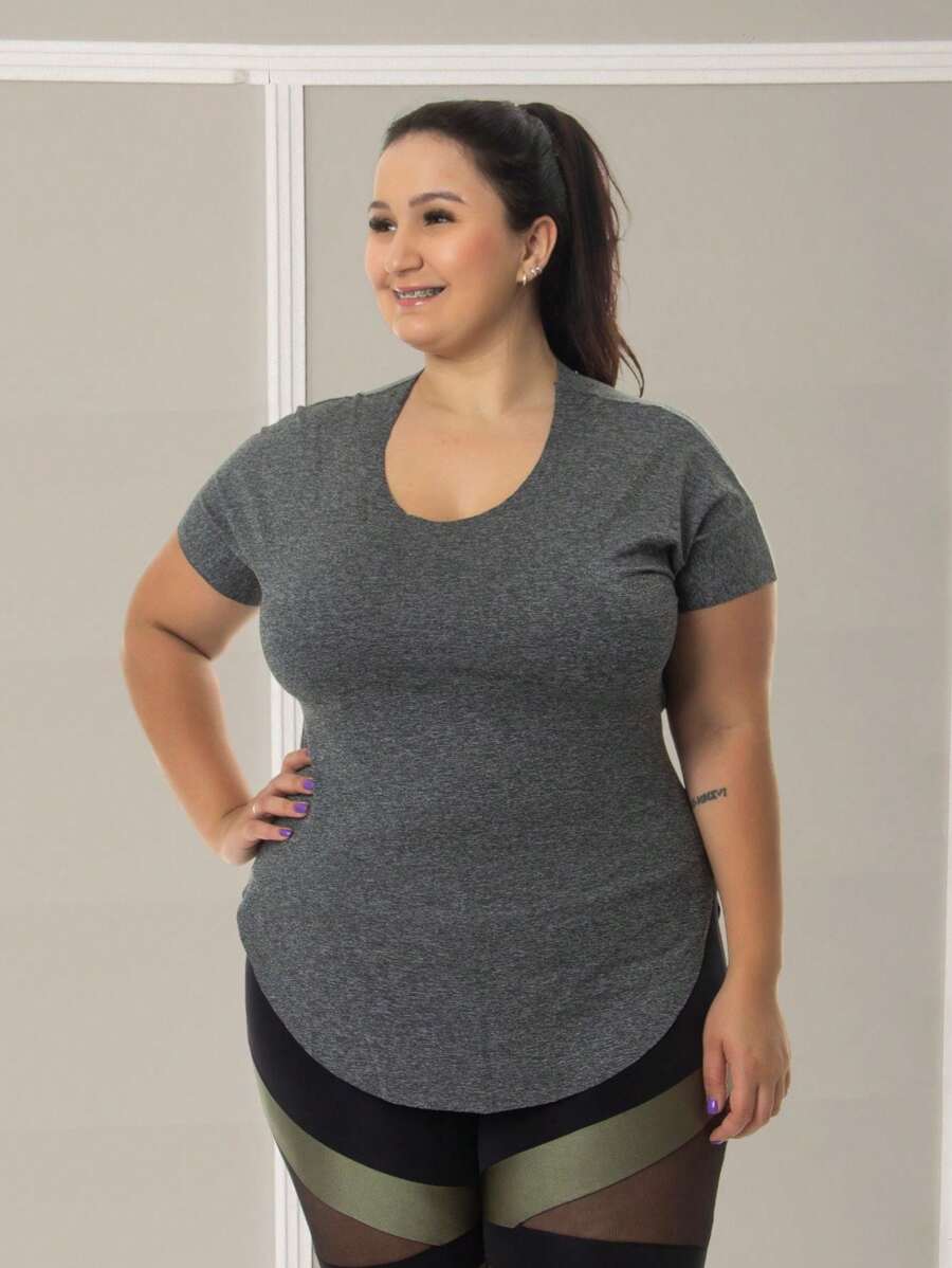 Women Tees & Tanks - Dark Grey - View 1