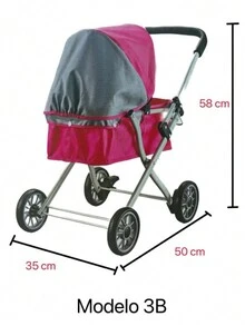 Carriola para muñecas, carreola de lujo (NO para bebés), cochecito plegable para muñecas y juguetes (Máximo 4 pzs por pedido) - 3B - Ver 5