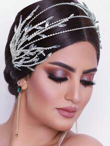 1 Pieza Diadema De Novia Con Piedras Preciosas Royal - Plateado - Ver 3